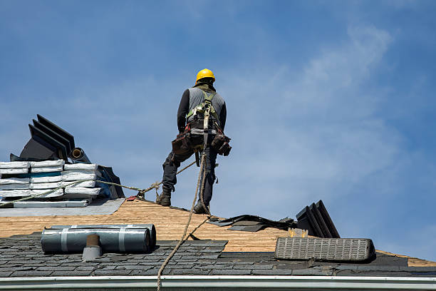 Professional Roofing technician working in North Branford, CT